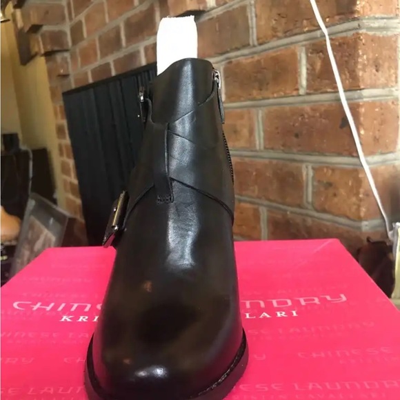 Chinese Laundry Womens Remi Mirror Heeled Booties Black Silver - Picture 4 of 7